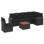 7-piece garden dining set and black synthetic rattan cushions by , Garden sets - Ref: Foro24-3258422, Price: 470,74 €, Discou...