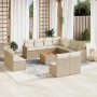 12-piece garden sofa set and brown synthetic rattan cushions by , Garden sets - Ref: Foro24-3258495, Price: 792,65 €, Discoun...