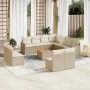 12-teiliges Gartensofa-Set und braune synthetische Rattankissen von , Gartensets - Ref: Foro24-3258495, Preis: 820,95 €, Raba...