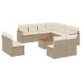 12-teiliges Gartensofa-Set und braune synthetische Rattankissen von , Gartensets - Ref: Foro24-3258495, Preis: 820,95 €, Raba...