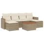7-piece garden sofa set and beige synthetic rattan cushions by , Garden sets - Ref: Foro24-3258628, Price: 458,98 €, Discount: %