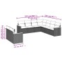 9-teiliges Gartenmöbel-Set und graue synthetische Rattankissen von , Gartensets - Ref: Foro24-3258504, Preis: 573,81 €, Rabat...
