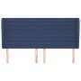 Cabecero con orejas de tela azul 163x23x118/128 cm