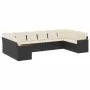 Gartensofa-Set 10-teilig mit schwarzen synthetischen Rattankissen von , Gartensets - Ref: Foro24-3258724, Preis: 580,20 €, Ra...