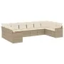 Garden sofa set with beige cushions 10 pieces synthetic rattan by , Garden sets - Ref: Foro24-3258726, Price: 665,42 €, Disco...