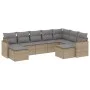 Set de sofás de jardín 9 pzas con cojines ratán sintético beige de , Conjuntos de jardín - Ref: Foro24-3258944, Precio: 549,7...
