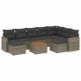 10-piece garden sofa set with gray synthetic rattan cushions by , Garden sets - Ref: Foro24-3258952, Price: 558,27 €, Discoun...