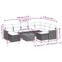 10-piece garden sofa set with gray synthetic rattan cushions by , Garden sets - Ref: Foro24-3258952, Price: 558,27 €, Discoun...