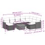 10-teilige Gartensofagarnitur mit grauen synthetischen Rattankissen von , Gartensets - Ref: Foro24-3258952, Preis: 564,20 €, ...