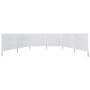 Paravientos de playa de 6 paneles tela blanco arena 800x160 cm de vidaXL, Sombrillas - Ref: Foro24-47180, Precio: 88,46 €, De...