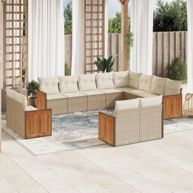 12-piece garden sofa set and brown synthetic rattan cushions by , Garden sets - Ref: Foro24-3260595, Price: 909,16 €, Discoun...