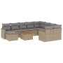 11-teiliges Gartensofa-Set mit beigen synthetischen Rattankissen von , Gartensets - Ref: Foro24-3258965, Preis: 681,31 €, Rab...