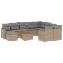 Set de sofás de jardín 11pzas con cojines ratán sintético beige de , Conjuntos de jardín - Ref: Foro24-3258965, Precio: 693,7...