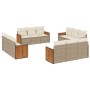 12-piece garden sofa set and brown synthetic rattan cushions by , Garden sets - Ref: Foro24-3259916, Price: 920,79 €, Discoun...