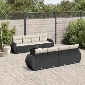 8-piece garden sofa set and black synthetic rattan cushions by , Garden sets - Ref: Foro24-3221145, Price: 587,95 €, Discount: %