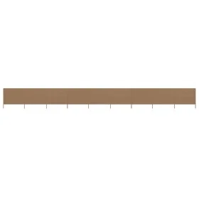 9-panel windbreak taupe gray fabric 1200x80 cm by vidaXL, Umbrellas - Ref: Foro24-47189, Price: 111,32 €, Discount: %