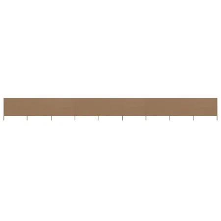 9-panel windbreak taupe gray fabric 1200x80 cm by vidaXL, Umbrellas - Ref: Foro24-47189, Price: 111,32 €, Discount: %