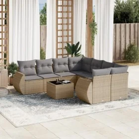 9-piece garden sofa set with beige synthetic rattan cushions by , Garden sets - Ref: Foro24-3221158, Price: 578,08 €, Discoun...