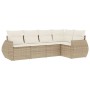 Juego de sofás jardín con cojines 5 pzas ratán sintético beige de , Conjuntos de jardín - Ref: Foro24-3221327, Precio: 384,91...