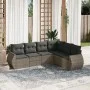 6-piece garden furniture set and gray synthetic rattan cushions by , Garden sets - Ref: Foro24-3221409, Price: 400,06 €, Disc...