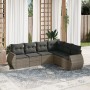 6-teiliges Gartenmöbel-Set und graue synthetische Rattankissen von , Gartensets - Ref: Foro24-3221409, Preis: 392,22 €, Rabat...