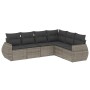 6-teiliges Gartenmöbel-Set und graue synthetische Rattankissen von , Gartensets - Ref: Foro24-3221409, Preis: 392,22 €, Rabat...
