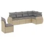 Garden sofa set with cushions 6 pieces beige synthetic rattan by , Garden sets - Ref: Foro24-3221428, Price: 413,20 €, Discou...