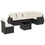 7-piece garden dining set and black synthetic rattan cushions by , Garden sets - Ref: Foro24-3221435, Price: 452,07 €, Discou...