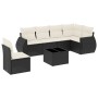 7-teiliges Garten-Essset und schwarze Kissen aus synthetischem Rattan von , Gartensets - Ref: Foro24-3221435, Preis: 406,69 €...