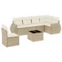 7-piece garden sofa set and beige synthetic rattan cushions by , Garden sets - Ref: Foro24-3221437, Price: 525,90 €, Discount: %