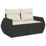 6-teiliges Gartensofa-Set und schwarze synthetische Rattankissen von , Gartensets - Ref: Foro24-3224978, Preis: 354,82 €, Rab...