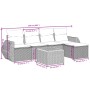 6-teiliges Gartensofa-Set und schwarze synthetische Rattankissen von , Gartensets - Ref: Foro24-3224978, Preis: 328,61 €, Rab...