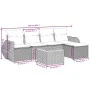 6-teiliges Gartensofa-Set und schwarze synthetische Rattankissen von , Gartensets - Ref: Foro24-3224978, Preis: 354,82 €, Rab...
