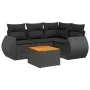 5-piece garden furniture set and black synthetic rattan cushions by , Garden sets - Ref: Foro24-3224984, Price: 365,14 €, Dis...