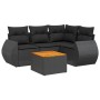 5-teiliges Gartenmöbel-Set und schwarze synthetische Rattankissen von , Gartensets - Ref: Foro24-3224984, Preis: 340,03 €, Ra...