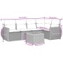 6-piece garden sofa set and black synthetic rattan cushions by , Garden sets - Ref: Foro24-3224992, Price: 364,39 €, Discount: %