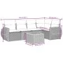 6-teiliges Gartensofa-Set und schwarze synthetische Rattankissen von , Gartensets - Ref: Foro24-3224992, Preis: 386,56 €, Rab...