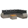 7-piece garden sofa set with gray PE rattan cushions by , Garden sets - Ref: Foro24-3225024, Price: 441,96 €, Discount: %