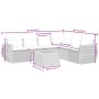 7-piece garden sofa set with gray PE rattan cushions by , Garden sets - Ref: Foro24-3225024, Price: 433,82 €, Discount: %