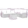 7-piece garden sofa set with gray PE rattan cushions by , Garden sets - Ref: Foro24-3225024, Price: 441,96 €, Discount: %
