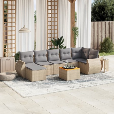 Gartensofa-Set mit beigen Kissen 8 Stück PE-Rattan von , Gartensets - Ref: Foro24-3225114, Preis: 484,85 €, Rabatt: %