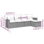 5-teiliges Gartenmöbel-Set und schwarze synthetische Rattankissen von , Gartensets - Ref: Foro24-3218876, Preis: 285,85 €, Ra...