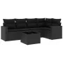 6-piece garden sofa set and black synthetic rattan cushions by , Garden sets - Ref: Foro24-3218925, Price: 396,12 €, Discount: %