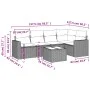 6-piece garden sofa set and black synthetic rattan cushions by , Garden sets - Ref: Foro24-3218925, Price: 396,12 €, Discount: %