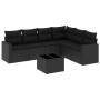 7-teiliges Garten-Essset und schwarze Kissen aus synthetischem Rattan von , Gartensets - Ref: Foro24-3219005, Preis: 446,49 €...