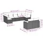 8-piece garden sofa set and black synthetic rattan cushions by , Garden sets - Ref: Foro24-3219405, Price: 578,33 €, Discount: %