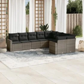 9-teiliges Gartenmöbel-Set und graue synthetische Rattankissen von , Gartensets - Ref: Foro24-3219430, Preis: 533,55 €, Rabat...
