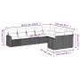 9-teiliges Gartenmöbel-Set und graue synthetische Rattankissen von , Gartensets - Ref: Foro24-3219430, Preis: 533,55 €, Rabat...