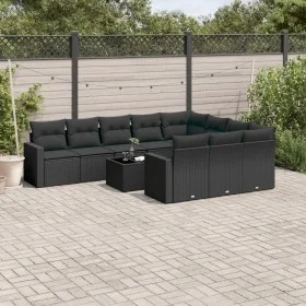 11-teiliges Gartensofa-Set und schwarze synthetische Rattankissen von , Gartensets - Ref: Foro24-3219485, Preis: 716,95 €, Ra...
