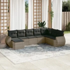 8-piece garden sofa set and gray synthetic rattan cushions by , Modular outdoor sofas - Ref: Foro24-3221759, Price: 500,30 €,...